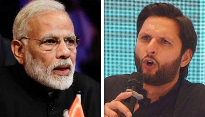 دنیا نے دیکھا تھا جنگ کے وقت اسکور بورڈ 0-7 تھا: شاہد آفریدی کا مودی کو کرارا جواب